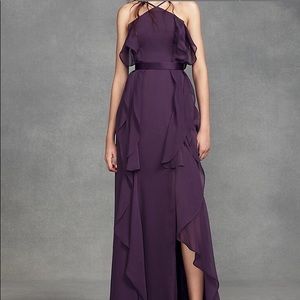 Chiffon High-Neck Dress with Tie Back
VERA WANG